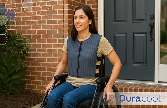 Woman in wheelchair enjoying the outdoors